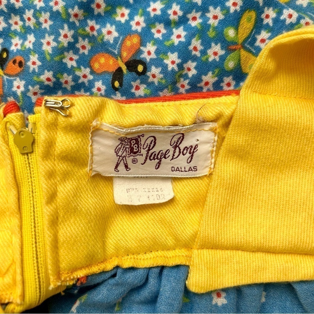 Vintage Page Boy Dallas Maternity Dress Baby Doll Sleeveless Butterfly Floral M - Picture 9 of 14